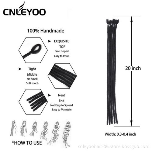 Factory Wholesale Short Extension Men Women Kids Dreadlock Crochet Hair